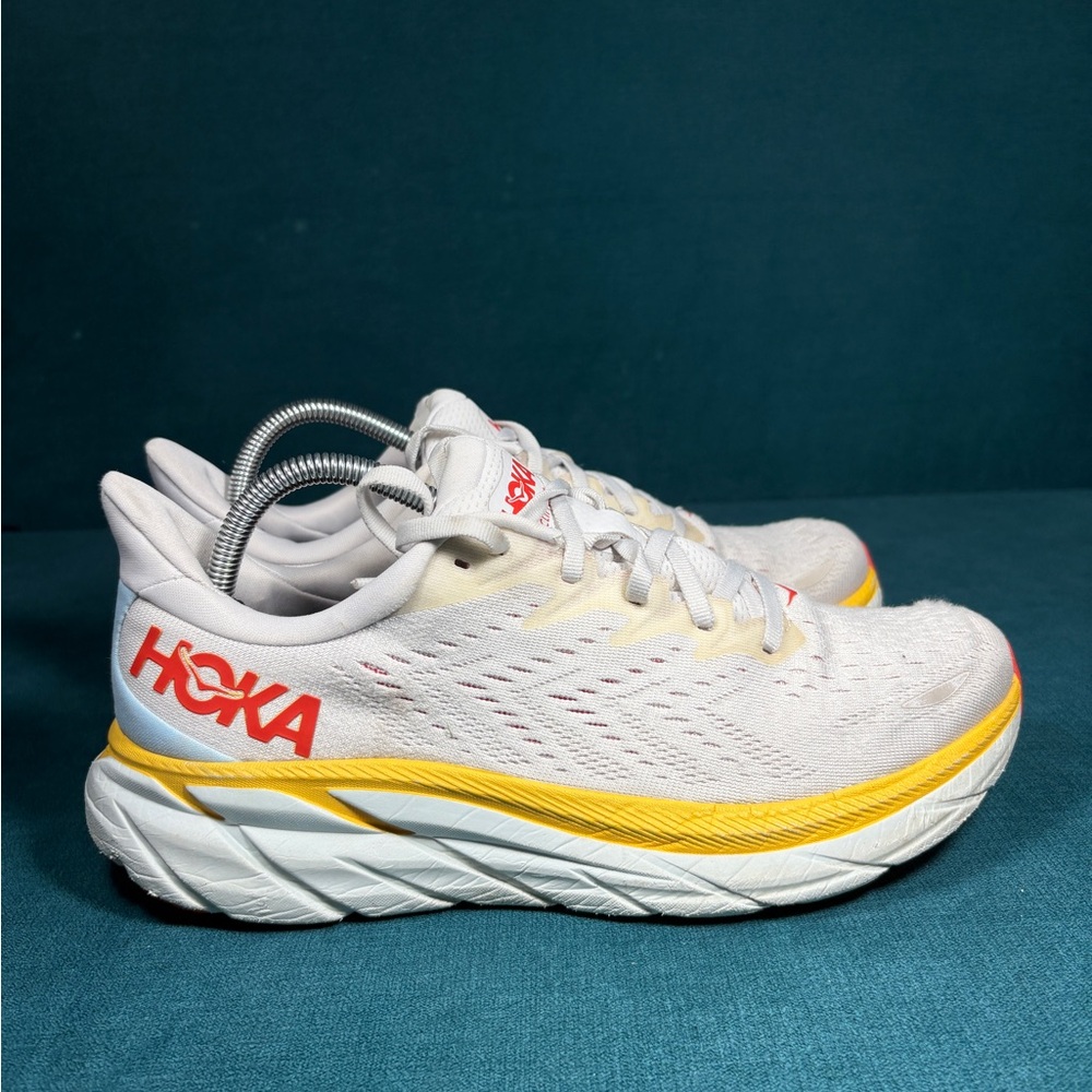 Hoka One Clifton 8 Multicolor shoes men’s size 9 - Picture 3 of 8